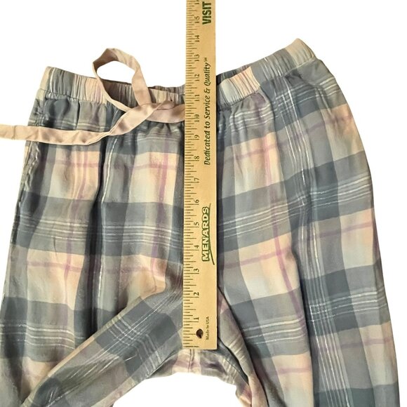 Victoria’s Secret Pajama Set Womens S Used 2 Piece Plaid Flannel Cotton Modal - Picture 13 of 16